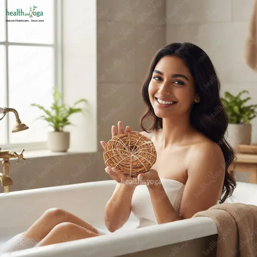 Vista 8 de HealthAndYoga(TM) Exfoliante de baño natural hipoalergénico de vetiver - Calmantemente fragante - Exfoliación más saludable para una piel más suave