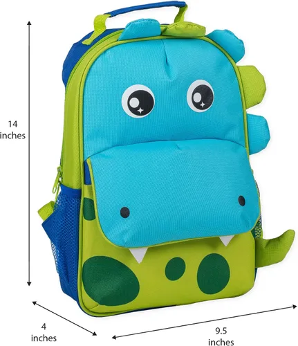 Vista 5 de Mochila preescolar preescolar resistente al agua con forma de animal dimensional forro polar verde con licencia oficial de star wars silent one crew