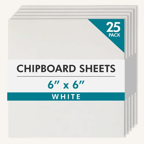 Vista 12 de Grafix de peso medio, láminas de madera prensada de 12 x 12 pulgadas, paquete de 25 unidades de color blanco., Natural, 4" x 6