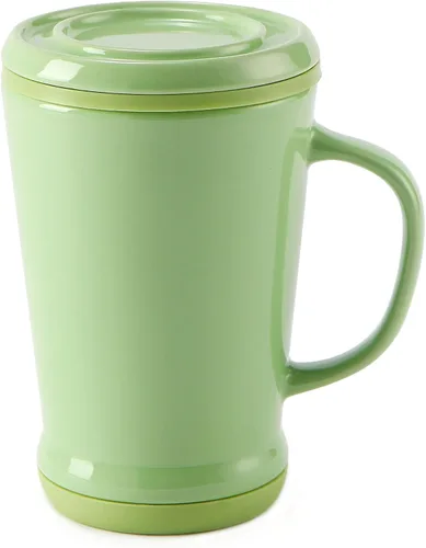 Vista 2 de casaWare Tilt and Drip - Taza de cerámica con infusor de té, 14 onzas (verde matcha)