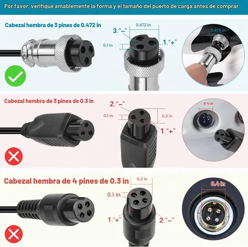 Vista 2 de 29V 2A para cargador de scooter Razor solo para batería de plomo-ácido
