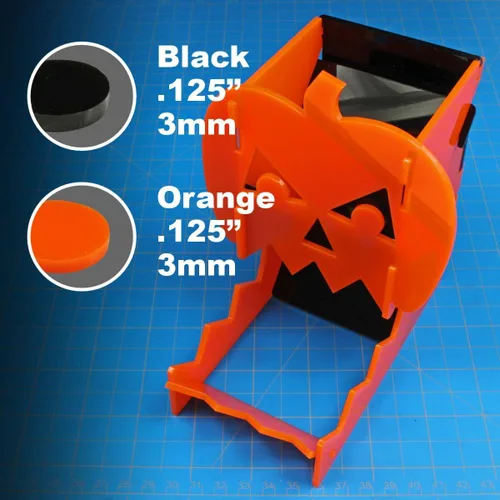 Vista 3 de LITKO Torre de dados con temática de terror Rodillo de dados Vaso de dados Bota de dados TTRPG Juegos de mesa (Jack-O-Lantern) Contains