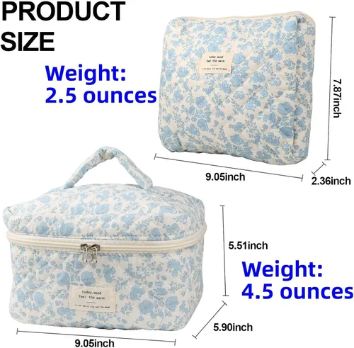 Vista 7 de Bolsa de Maquillaje Fcteap para Viaje, Esenciales de Viaje, Bolsa de Cosméticos Acolchada, Organizador de Artículos de Aseo, Inserción