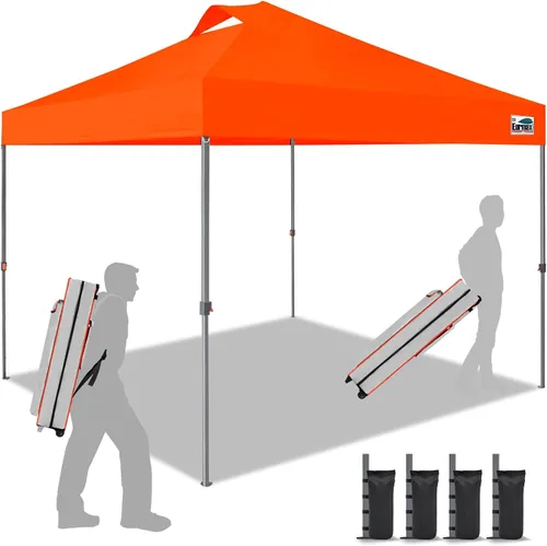 Vista 11 de Eurmax Tienda de campaña desplegable de Estados Unidos de 10 x 10, tienda de campaña para eventos de grado comercial con bolsa rodante patentada sin