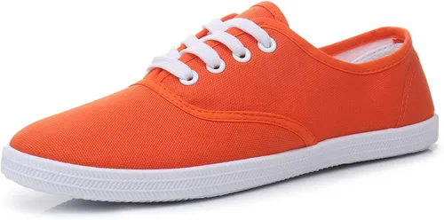 Vista 10 de VenusCelia - Tenis de lona con agujetas Rainbow para mujer Negro (Allblack)