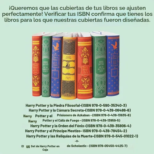 Vista 3 de Juniper Books House Mashup - Solo fundas para libros, compatibles con la serie Harry Potter de tapa dura, libros no incluidos