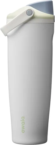 Vista 10 de Botella de agua Owala FreeSip con aislamiento de acero inoxidable con pico de dos vías, pajita incorporada y asa de cubo, fabricada para viajes