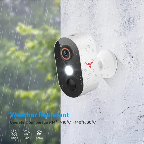 Vista 7 de Cámara de Seguridad Inalámbrica para Exteriores con Reflectores, Alimentada por Batería, Detección Humana con IA, Comunicación Bidireccional, Visión