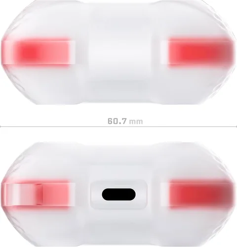 Vista 9 de Ghostek COVERT - Funda protectora de silicona transparente para AirPods 3 con llavero, diseño delgado de primera calidad con protección resistente
