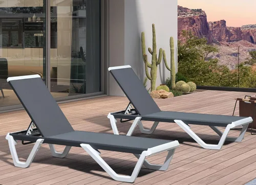 Vista 10 de PURPLE LEAF Juego de 2 sillones para exteriores con reposabrazos para Azul real (con brazos)