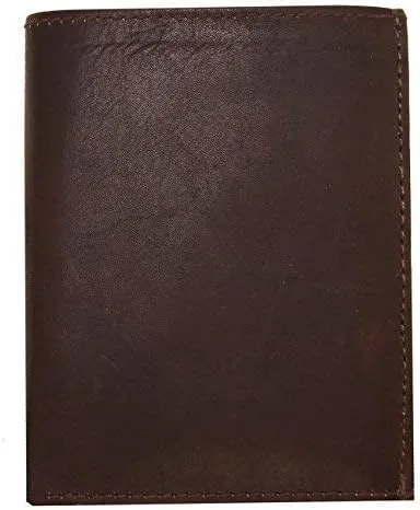 Vista 5 de AG Wallets Cartera de piel de vacuno grande europea de triple pliegue hipster