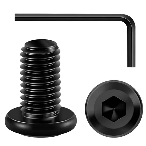 Vista 24 de Mywish M5 x 8mm 20 piezas de tornillos de cabeza plana con rosca hexagonal, pernos de acero inoxidable 304 para muebles con rosca completa, óxido