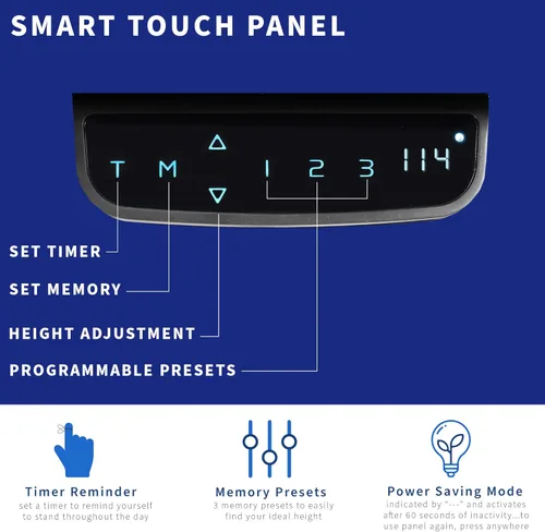 Vista 7 de VIVO Escritorio eléctrico de pie integrado de 63 x 32 pulgadas y soporte motorizado para monitor doble, ajuste de altura de 1 toque, se adapta a