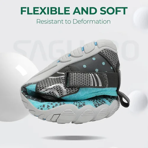 Vista 6 de SAGUARO Zapatos de agua para hombre y mujer, secado rápido, para natación, surf, playa, kayak, zapatos descalzos, puntera ancha