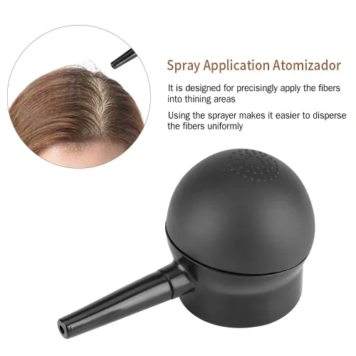 Vista 8 de Aplicador de fibra capilar, boquilla pulverizadora de fibra capilar, herramientas para engrosar el cabello, hombres y mujeres para boquilla