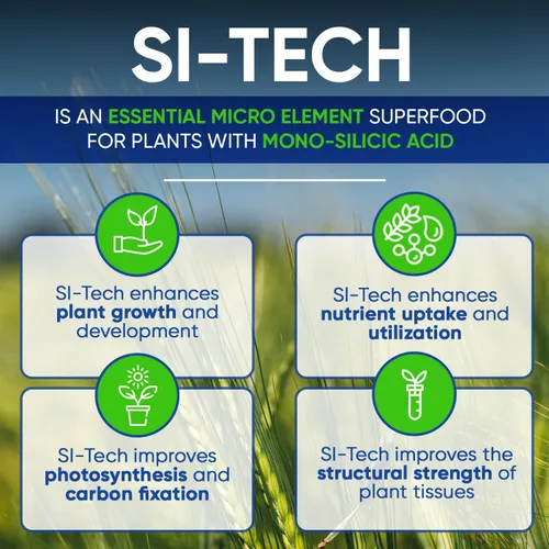 Vista 3 de AgroMagen, Si-Tech Solución nutritiva de sílice, ácido monosilícico para plantas con tecnología de quelación (4 onzas líquidas)