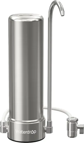 Vista 10 de Waterdrop Filtro de agua para grifo de fregadero, sistema de filtro de agua de encimera de 4000 galones y recordatorio de vida del filtro, reduce