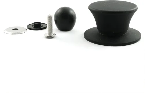 Vista 7 de Paquete de 2 pomos universales para tapa de olla, silicona anticalor de 2.2 pulgadas, repuesto de base de utensilios de cocina, mango circular