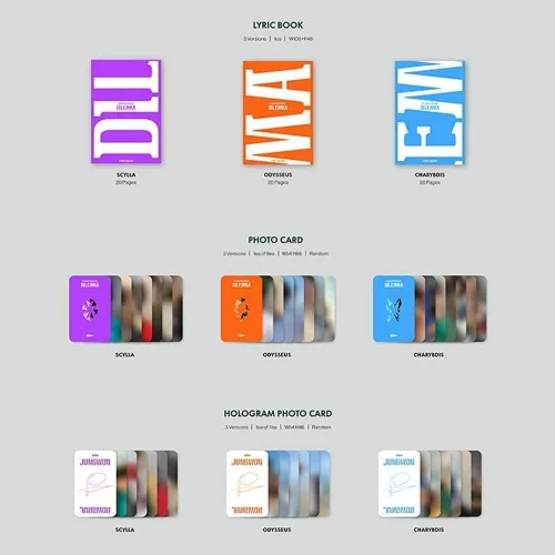 Vista 4 de ENHYPEN - Dimensión álbum de DILEMMA beneficio de preventa póster plegado juego de tarjetas de fotos adicionales ODYSSEUS ver