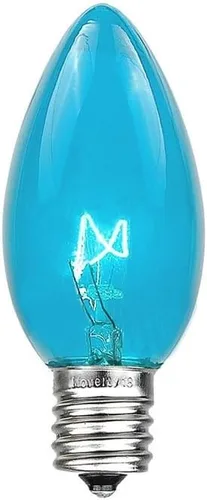 Vista 16 de Novelty Lights Paquete de 5 bombillas de repuesto C7 para exteriores, transparentes E12 Candelabra Base, 5 Watt, Transparent Incandescent Lamps