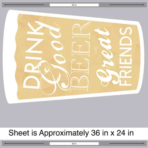 Vista 2 de Drink Good Beer with Great Friends Wall Decal -Beer Wall Decal by Chromantics
