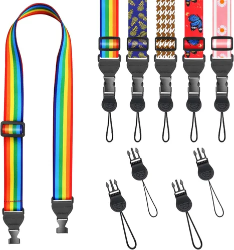 Vista 10 de FIEIL Correa de hombro ajustable, correa de nailon para cámara, cómoda correa para el cuello para iPad, tableta de teléfono celular, cámara, laptop