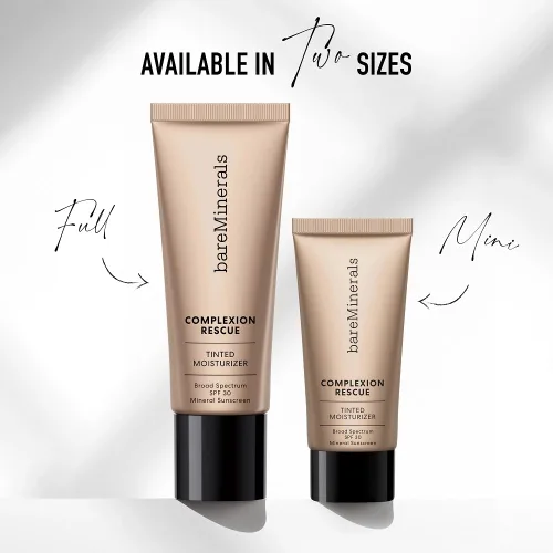 Vista 8 de bareMinerals Complexion Rescue Tinted Moisturizer with SPF 30, Hydrating Tinted Mineral Sunscreen with Hyaluronic Acid, Sheer-to-Light Coverage
