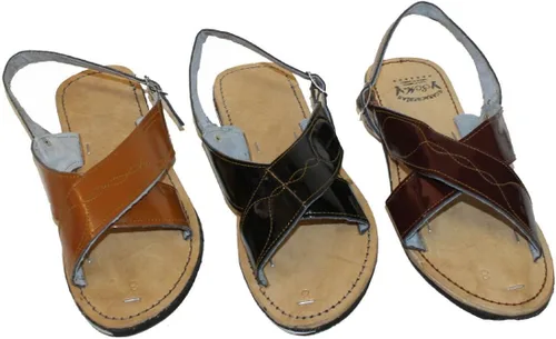 Vista 3 de Sandalias mexicanas hechas a mano de piel auténtica para hombre