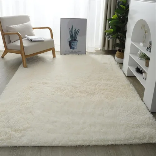 Vista 21 de Lifup Alfombra rectangular esponjosa para sala de estar o dormitorio, color Naranja