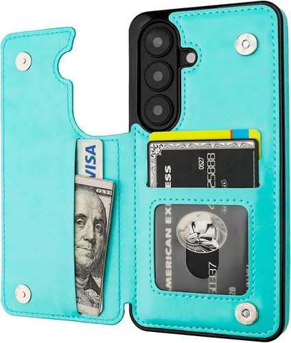 Vista 12 de ONETOP - Funda tipo cartera para Samsung Galaxy S22 con tarjetero, color negro Kickstand,ID/Cash Holder,Case Wallet with Card Slots,Double