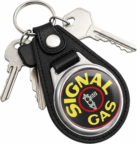 Vista 23 de Brotherhood Round Key Chain for Vintage Motor Oil, Petroleum, and