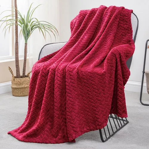 Vista 14 de Exclusivo Mezcla Manta de forro polar para sofá, 50 x 70 pulgadas, camello