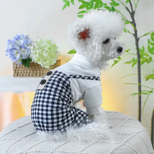Vista 27 de Ropa de invierno para perros, overoles elegantes para mascotas para perros pequeños y medianos, lindo mono para cachorros, ropa clásica para perros