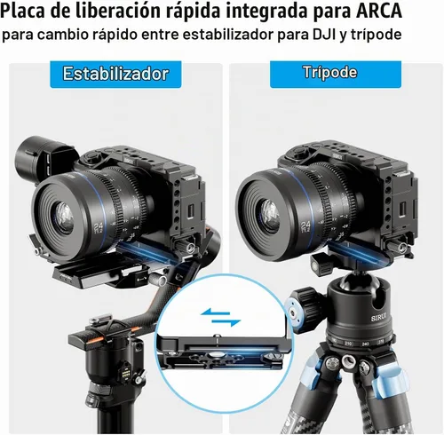 Vista 6 de SIRUI Jaula para cámara Sony ZV-E1 con agarre de silicona y abrazadera para cable para HDMI, placa de liberación rápida integrada para tipo Arca