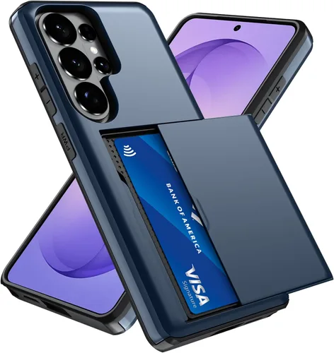 Vista 33 de Qinmay Funda compatible con iPhone 7 Plus/8 Plus con tarjetero, doble capa a prueba de golpes, funda protectora resistente con ranura oculta Negro