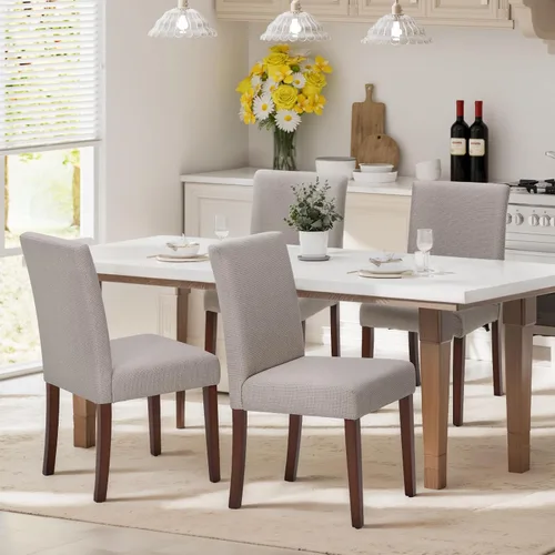 Vista 17 de MALOL Juego de 2 sillas de comedor tapizadas, sillas de comedor de tela, modernas sillas de comedor de madera, sillas auxiliares de cocina, silla
