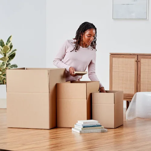 Vista 6 de Amazon Basics Cajas de cartón para mudanzas, paquete de 15, pequeñas, marrones, 16 x 10 x 10 pulgadas Para embalaje y envío