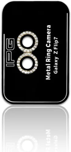 Vista 3 de IPG ProLENS Diamond FRAME - Protector de lente de cámara para Samsung Galaxy Z Flip 7, clase templada de silicato de alúmina, claridad HD