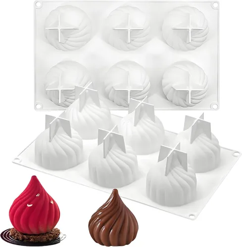 Vista 15 de Moldes de hojas de silicona, moldes de mousse en forma de hojas de 6 cavidades para chocolate, dulces, pudín, mousse, pasteles, decoración