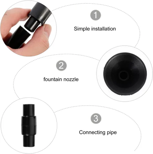 Vista 7 de Yardwe Cabezal rociador de hongos para bomba de fuente, boquilla sumergible de fuente de 5.9 pulgadas para acuario, estanque, piscina, jardín