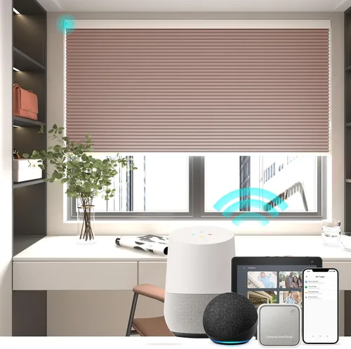Vista 43 de Changshade Persianas celulares opacas de tamaño personalizado, sin cables, con el diámetro de panales de 1.5 pulgadas, para oficina, sala de estar