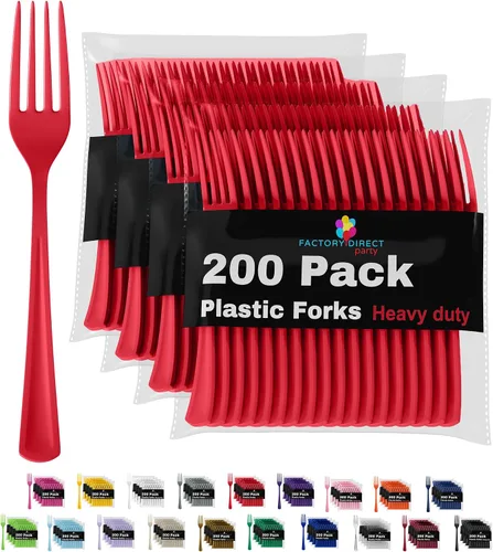 Vista 12 de Party Solids - Cucharas de plástico color marfil, 200 piezas, cucharas de marfil, utensilios desechables, juego de cubiertos de plástico resistente
