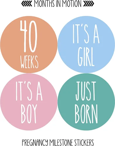 Vista 9 de Adhesivo semanal para el crecimiento del embarazo, de semana a semana, embarazada, esperando fotos, recuerdo de maternidad, panza de bebé