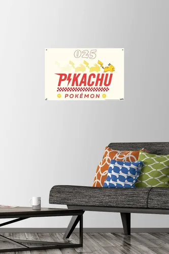 Vista 2 de Pokémon - Póster de pared de nostalgia Pikachu con pasadores
