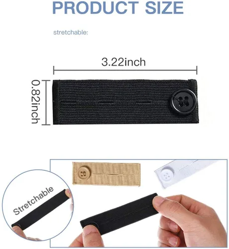 Vista 2 de Taoqiao Extensores de cintura, extensor de botón premium para pantalones, extensor de pantalones para maternidad, extensor de botones ajustables