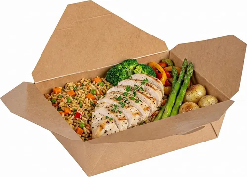 Vista 49 de Restaurantware Bio Tek - Cajas para llevar de 30 onzas, 200 loncheras para llevar, cierre de tabulación, resistentes al calor, desechables, de papel