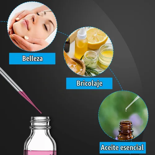 Vista 5 de 20 piezas de pipetas de transferencia de plástico desechables de 3 ml con cuentagotas calibrado para experimentos científicos, arte y bricolaje