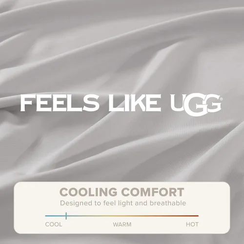 Vista 5 de UGG Hedi - Juego de sábanas tamaño individual, transpirable y refrescante Esencial para dormitorio universitario, microfibra refrescante, bolsillo