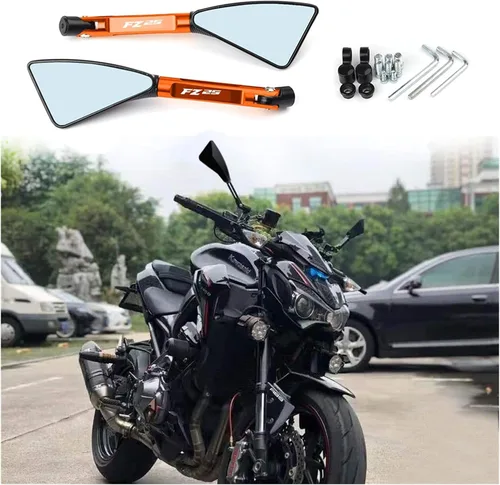 Vista 4 de Accesorios para Yamaha FZ25 FZ-25 Accesorios universales de motocicleta CNC Aluminio Vista trasera 0.315 in 0.394 in Espejo retrovisor lateral