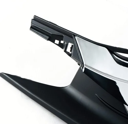 Vista 5 de PIT66 Rejilla delantera superior del parachoques en capó negro con cromo compatible con Honda Civic 10th Limousine 2016 2017 2018 parrilla para Civic